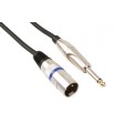 HQ-Power Xlr-kabel - xlr mannelijk naar jack 6.35 mm mannelijk - mono - 1.5 m