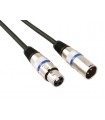 HQ-Power Xlr-kabel - xlr mannelijk naar xlr vrouwelijk - 3 m - zwart
