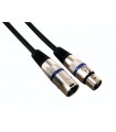 HQ-Power Xlr-kabel - xlr mannelijk naar xlr vrouwelijk - 10 m - zwart