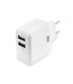 ACT 2-poorts USB-lader (4A) - met Qualcomm Quick Charge - 110-240 V - wit