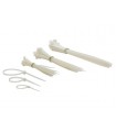 Perel Set met nylon kabelbinders - verschillende afmetingen - wit (75 st.)