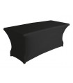Perel Hoes voor rechthoekige tafel - stretch - zwart