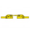 Hirschmann Contact protected injection-moulded measuring lead 4mm 25cm / yellow (mlb-sh/ws 25/1)
