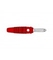 Hirschmann Hq mating connector 4mm with transverse hole and screw / red (bula 20k)