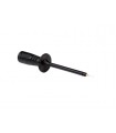Hirschmann Insulated test probe 4mm with slender stainless sprung steel tip / black (prÜf 2610ft)